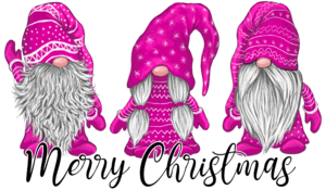 Karácsonyi gnóm - Merry Christmas Pink Gnomies