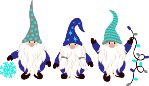 Blue Christmas Gnomies